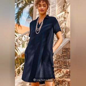 J. Jill Button-Hem Gauze Shirtdress